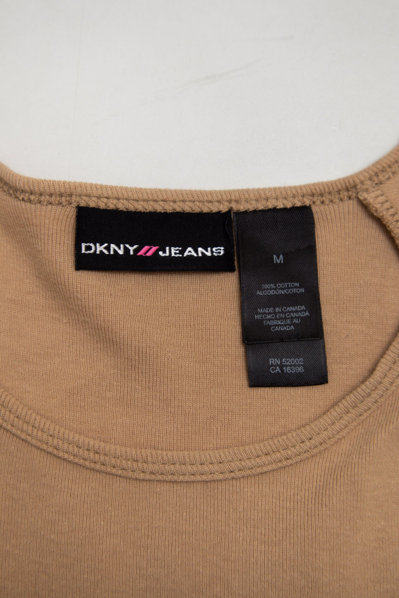 #136 Dkny Jeans Sleeveless Logo Top Brown | c. 173 | Size 10