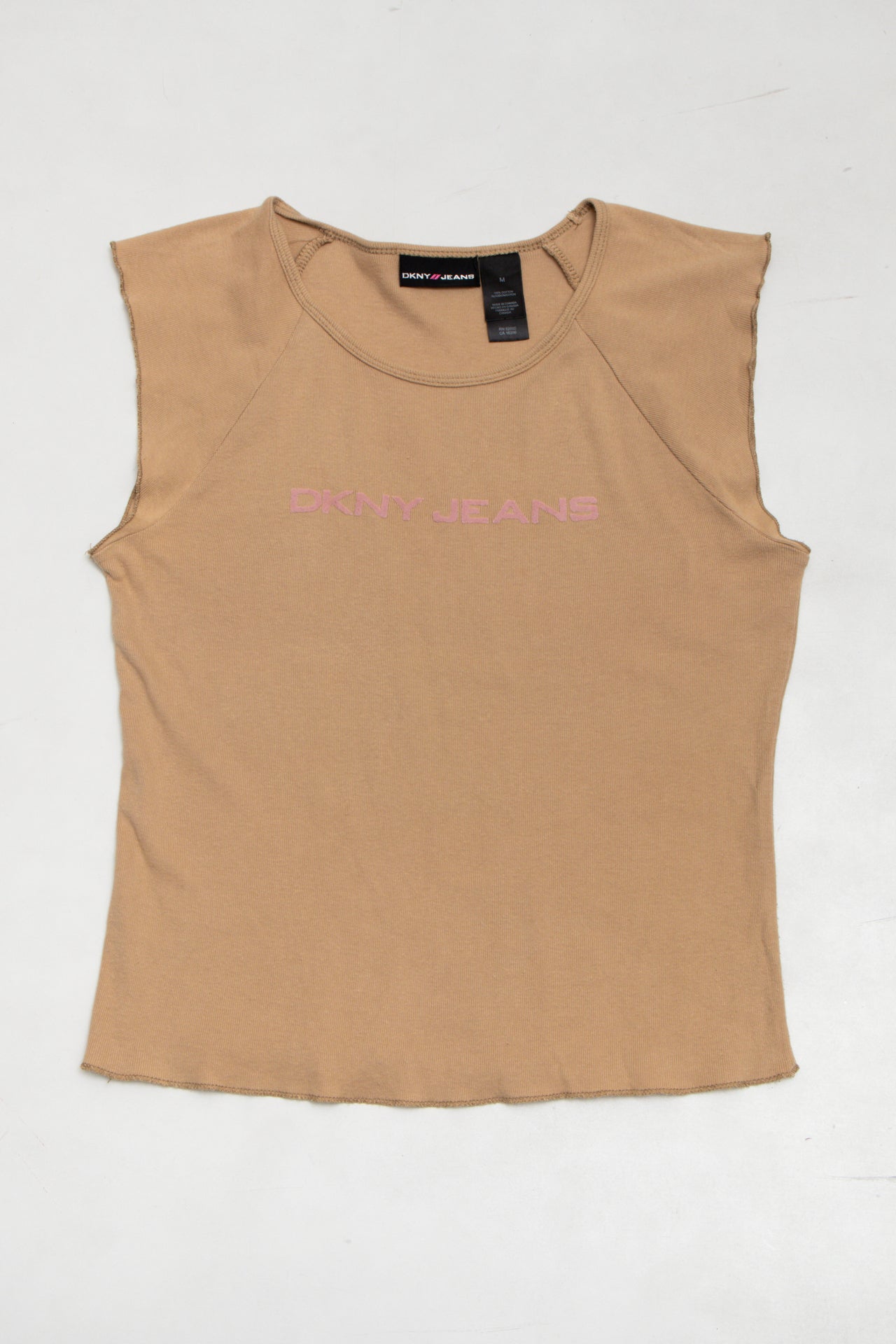 #136 Dkny Jeans Sleeveless Logo Top Brown | c. 173 | Size 10