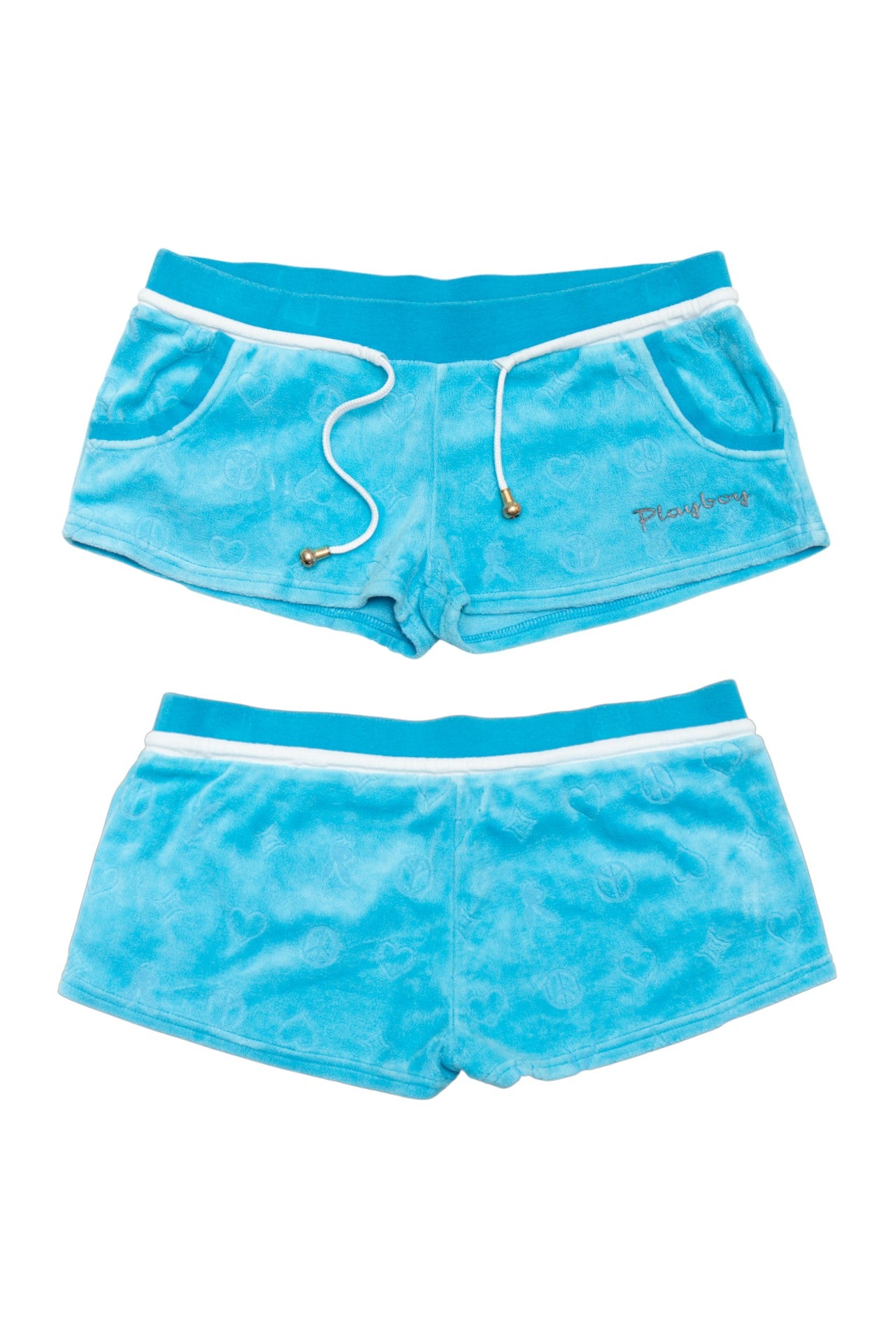 #80 Playboy Short Terry Lounge Shorts Blue | c. 173 | Size 6