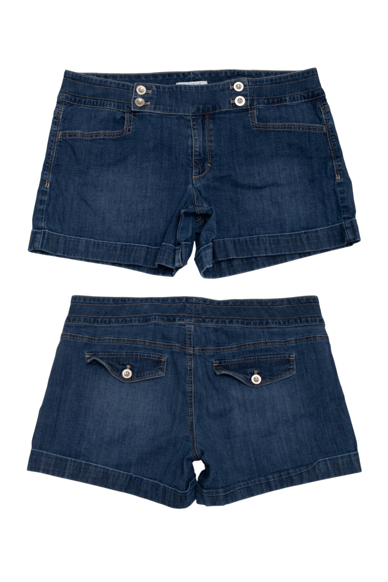 #145 White House Black Market Denim Shorts Blue | c. 173 | Size 14