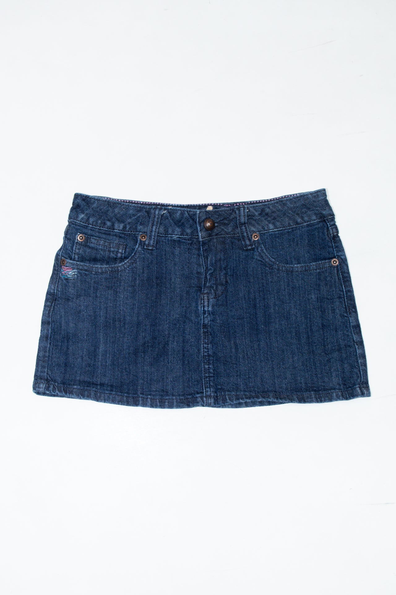 #90 Soundgirl Denim Mini Skirt Blue | c. 173 | Size 6