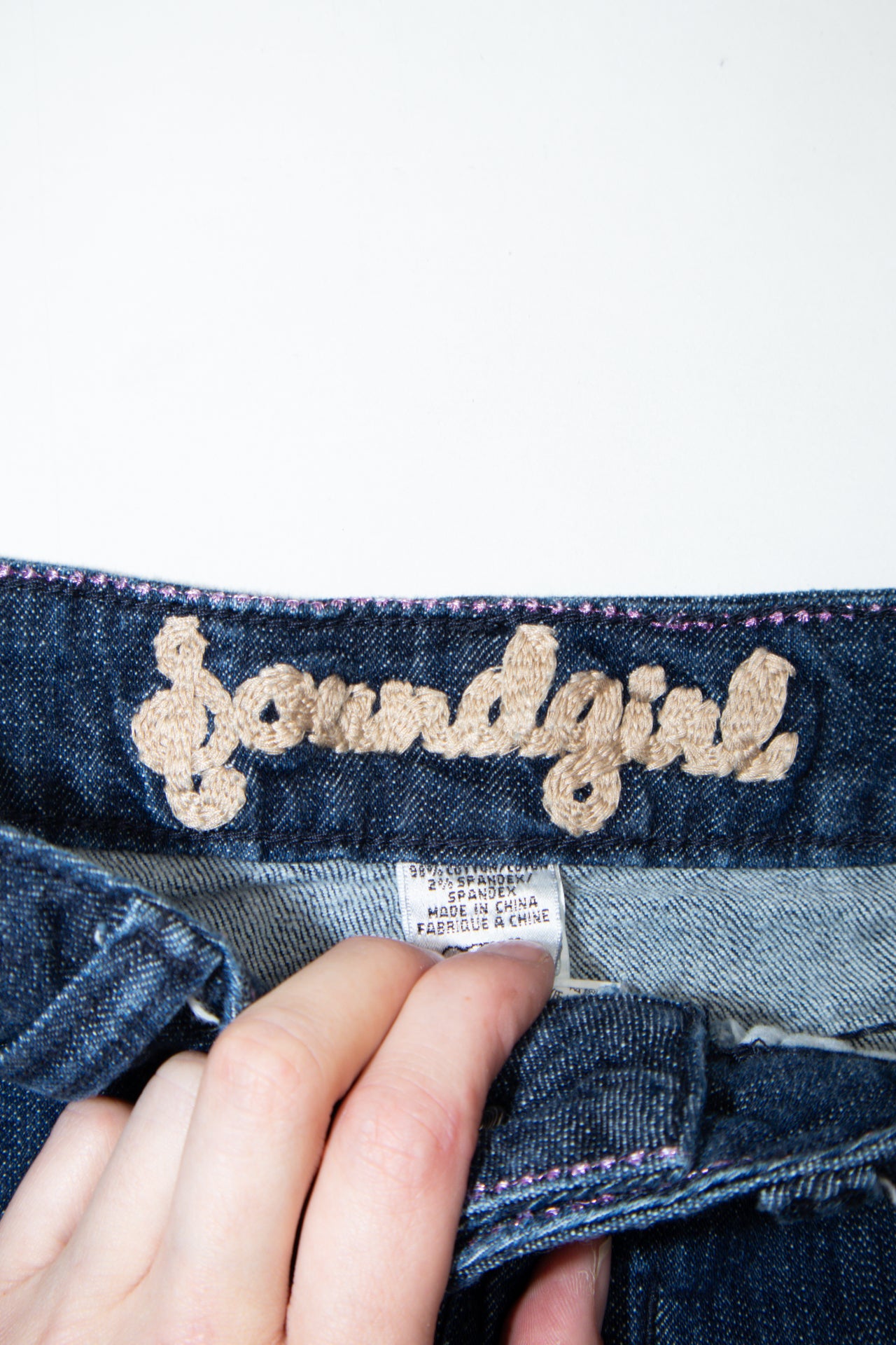 #90 Soundgirl Denim Mini Skirt Blue | c. 173 | Size 6