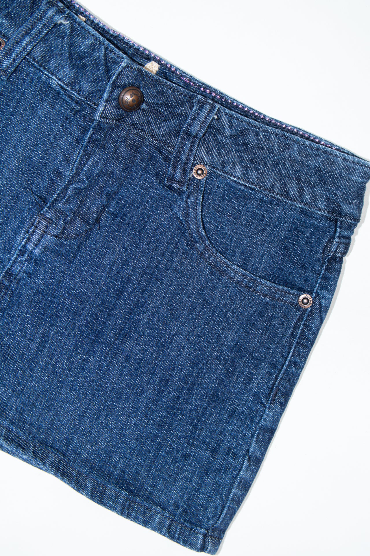 #90 Soundgirl Denim Mini Skirt Blue | c. 173 | Size 6