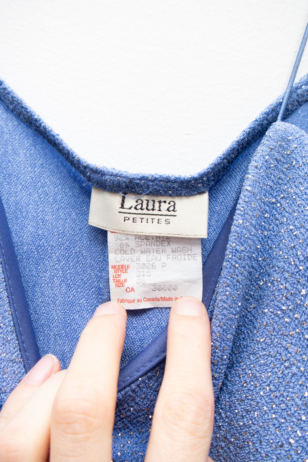 #201 Laura Petites Spaghetti Strap Slip Dress Blue | c. 173 | Size 8