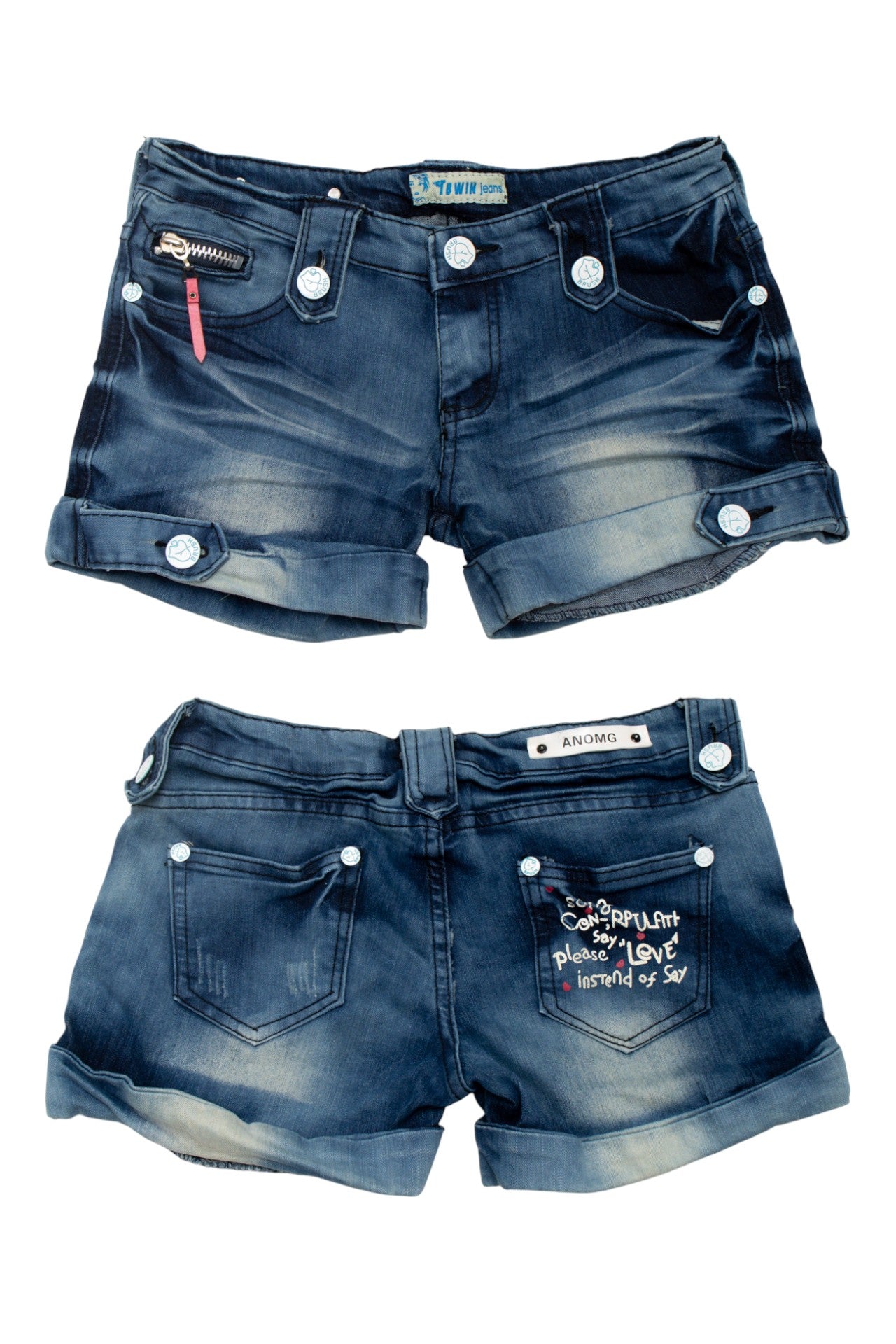 #96 Tbwin Jeans Denim Shorts Blue | c. | Size 8
