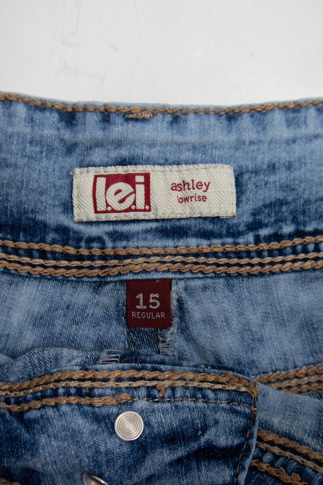 #159 Lei Ashley Lowrise Denim Shorts Blue | c. 175 | Size 16