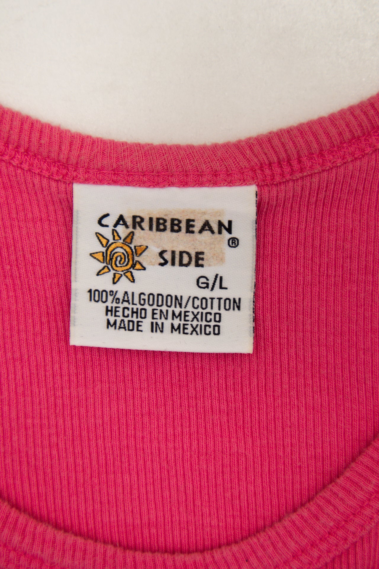 #108 Caribbean Side Ribbed Tank Top Hot Pink | c. 174 | Size 10/12