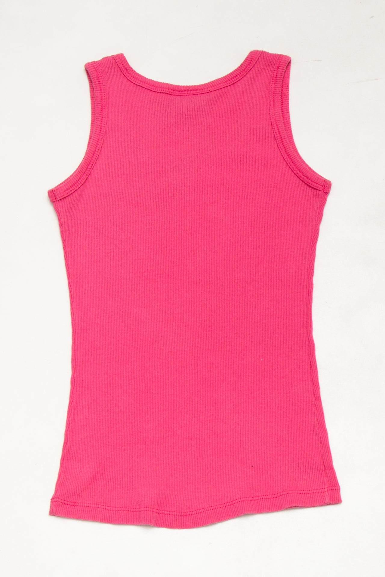 #108 Caribbean Side Ribbed Tank Top Hot Pink | c. 174 | Size 10/12