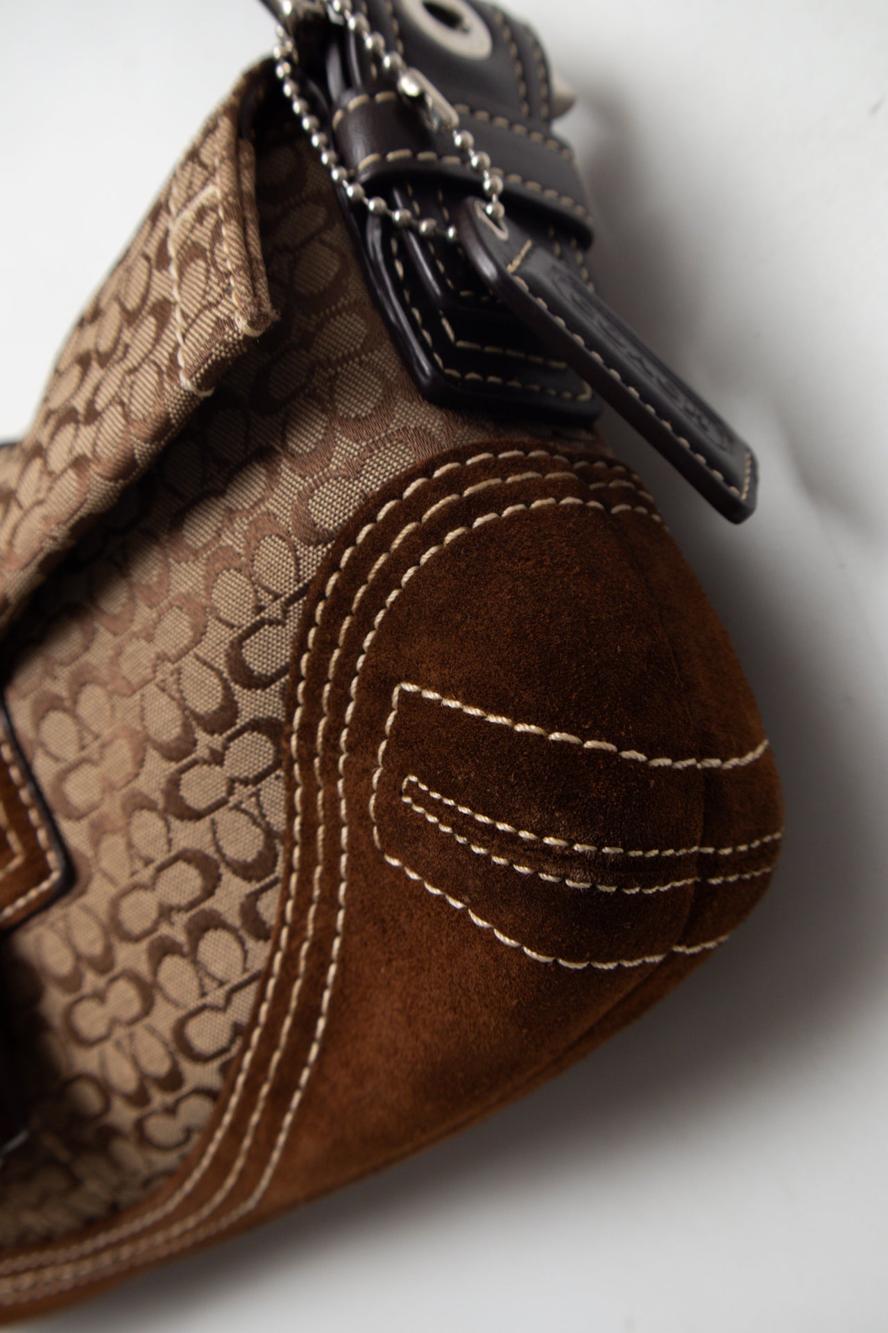 #227 Coach Soho Flat Bag, Suede Trim | c. 175