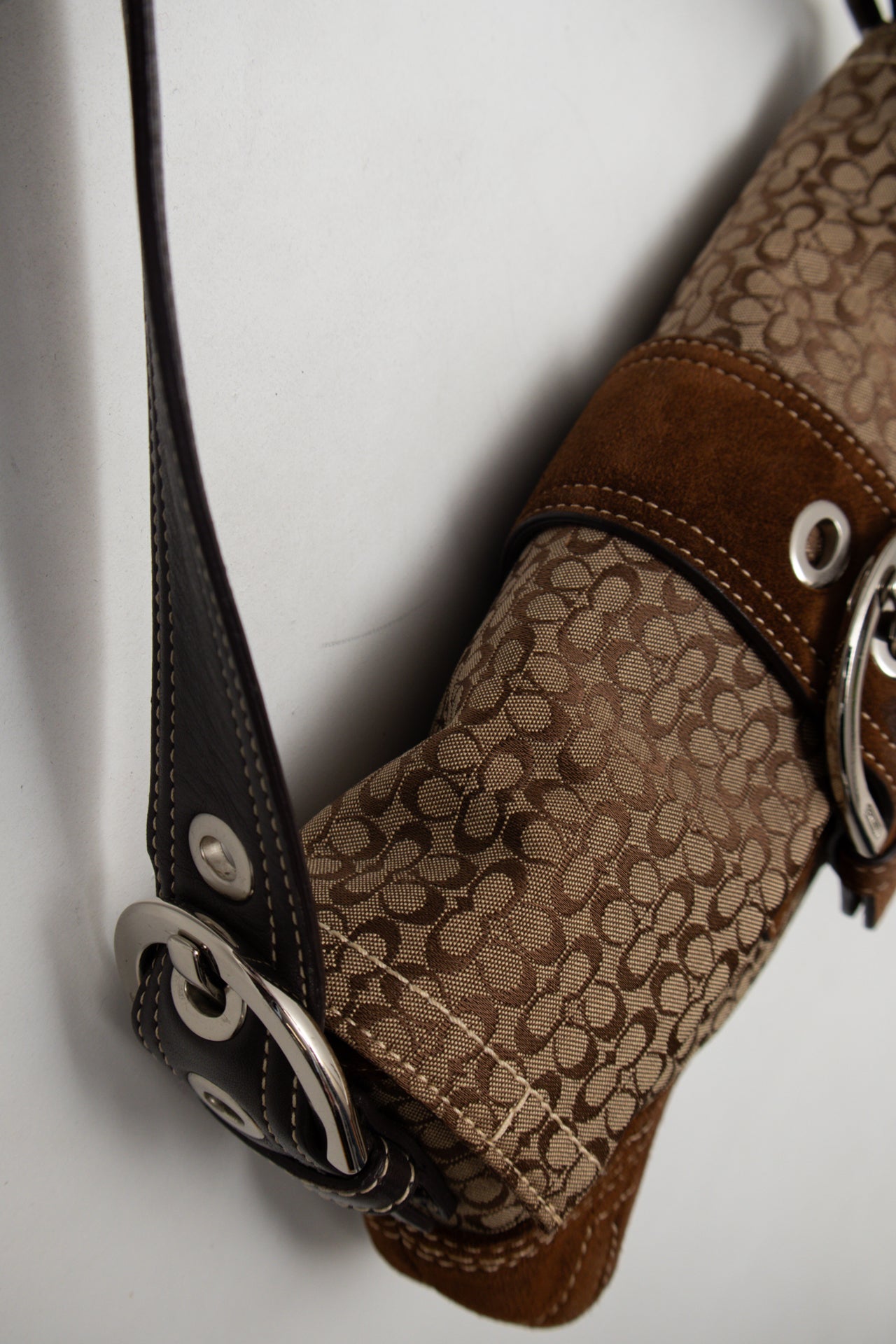 #227 Coach Soho Flat Bag, Suede Trim | c. 175