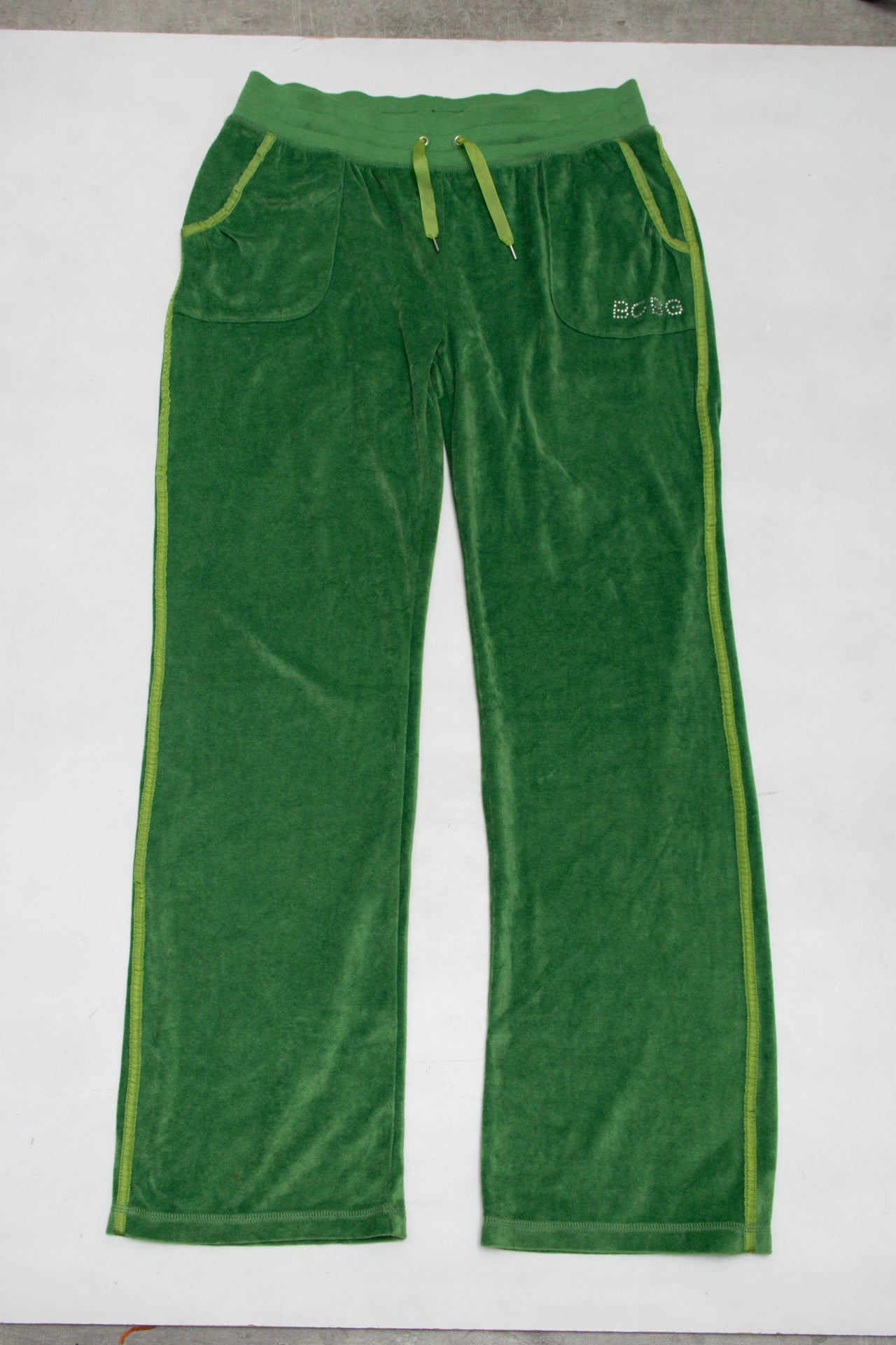 #97 Bcbgmaxazria Velour Lounge Pants Green | c. 173 | Size 12