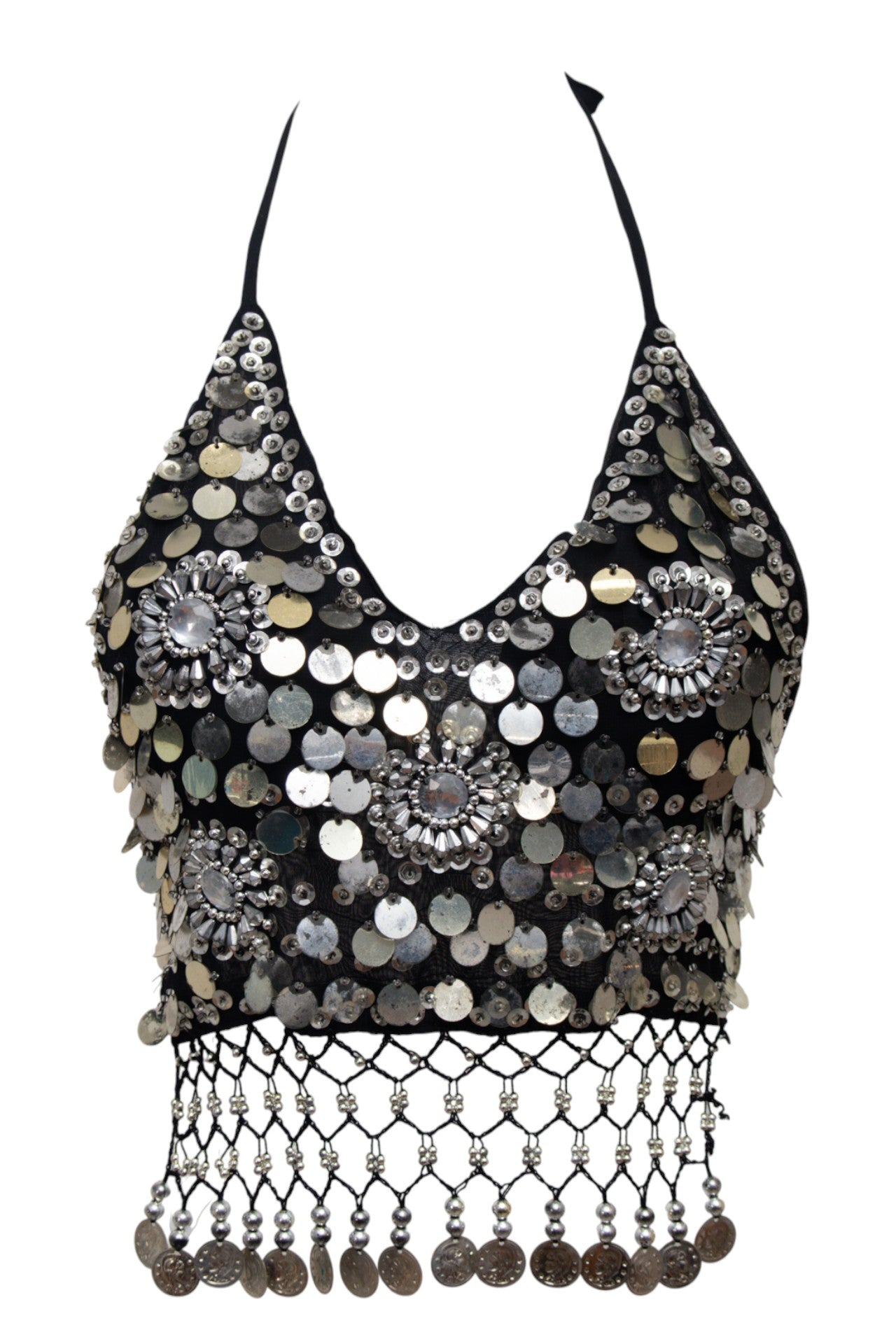 #01 Halter Top Black | c. 176 | Size 6/8